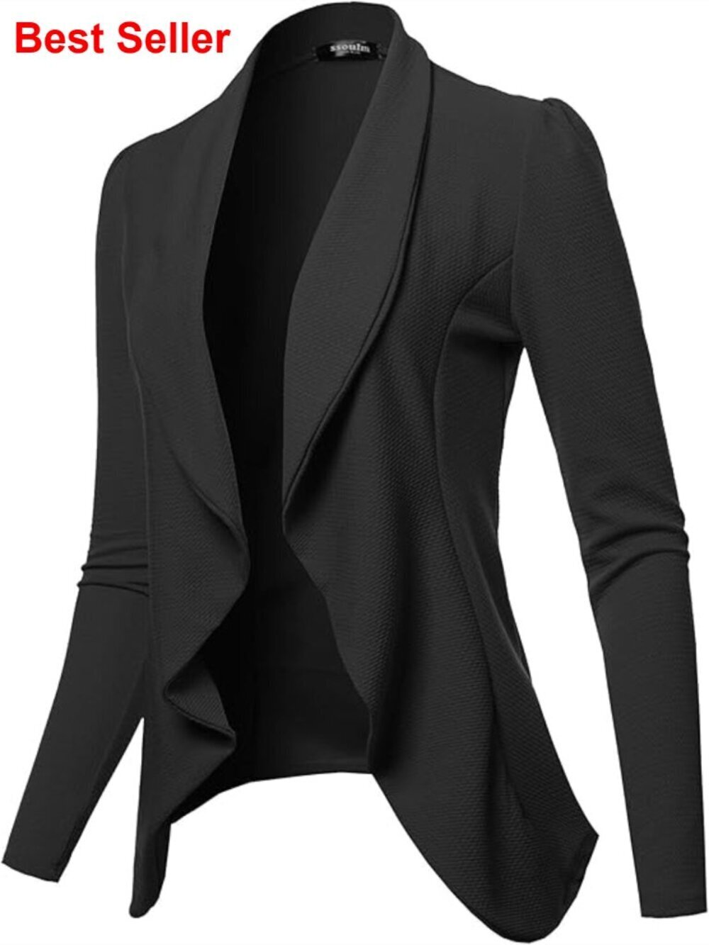Lightweight Polyester Blend Stretch Blazer for Office Casual Wear